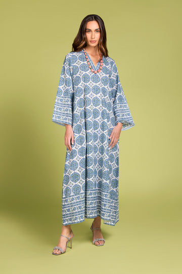 Gol - E - Tabasom Cotton Kaftan