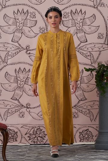 Beatrice Ochre Kaftan