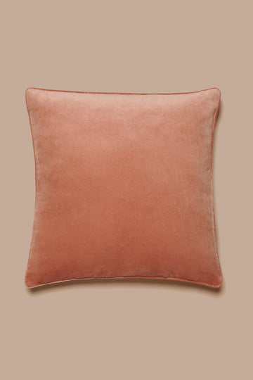 Shazdeh Peach Rose Velvet Cushion (45cm x 45cm)