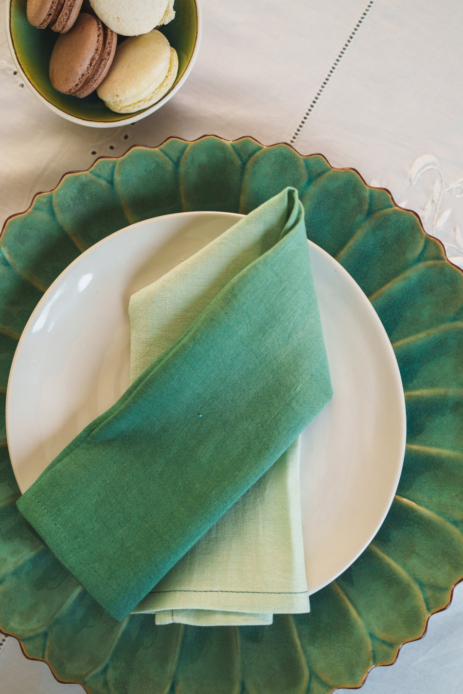 Table Napkin Pistou Ombre Green