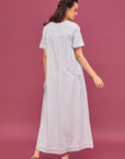 Noor Soft Blue Short Sleeve Nightdress