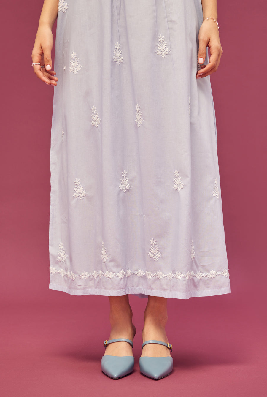 Noor Soft Blue Short Sleeve Nightdress