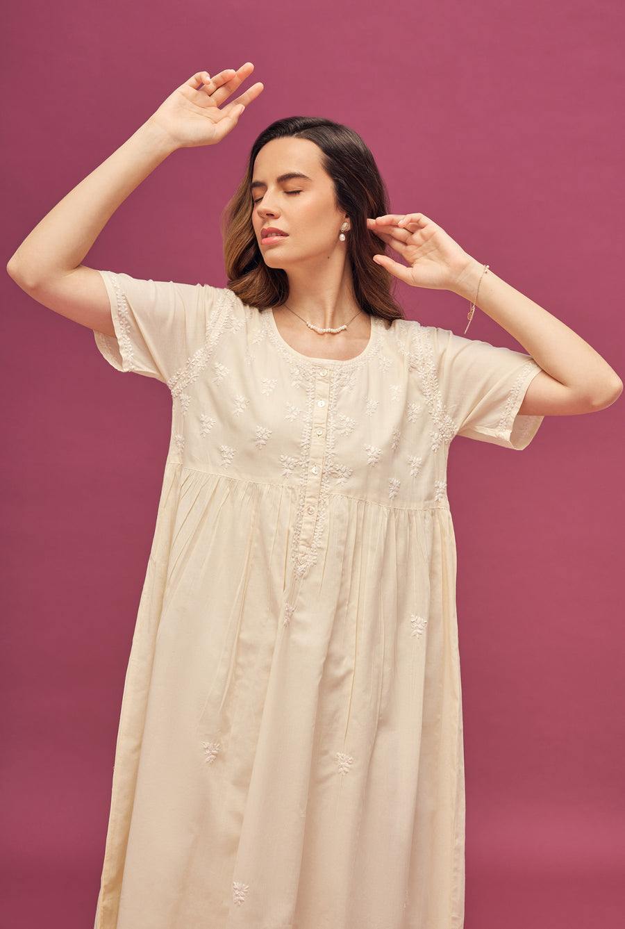 Noor Honey Yellow Short Sleeve Nightdress