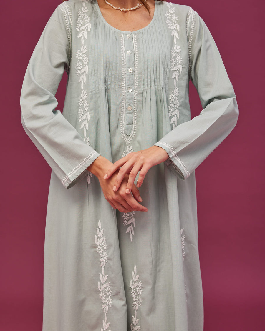 Noor Light Sage  Nightdress