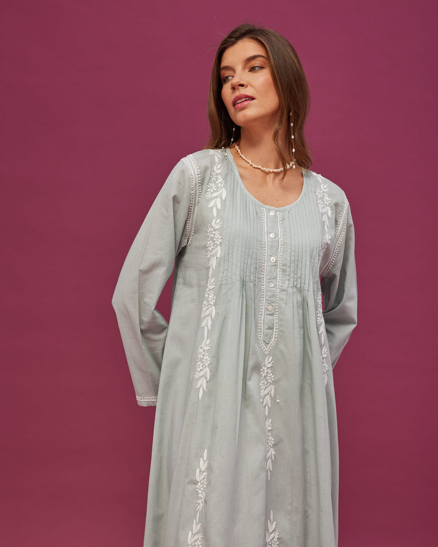 Noor Light Sage  Nightdress