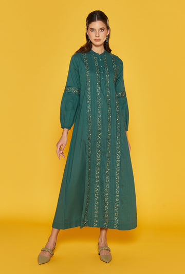 Beatrice Forest Green Kaftan