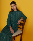 Beatrice Forest Green Kaftan