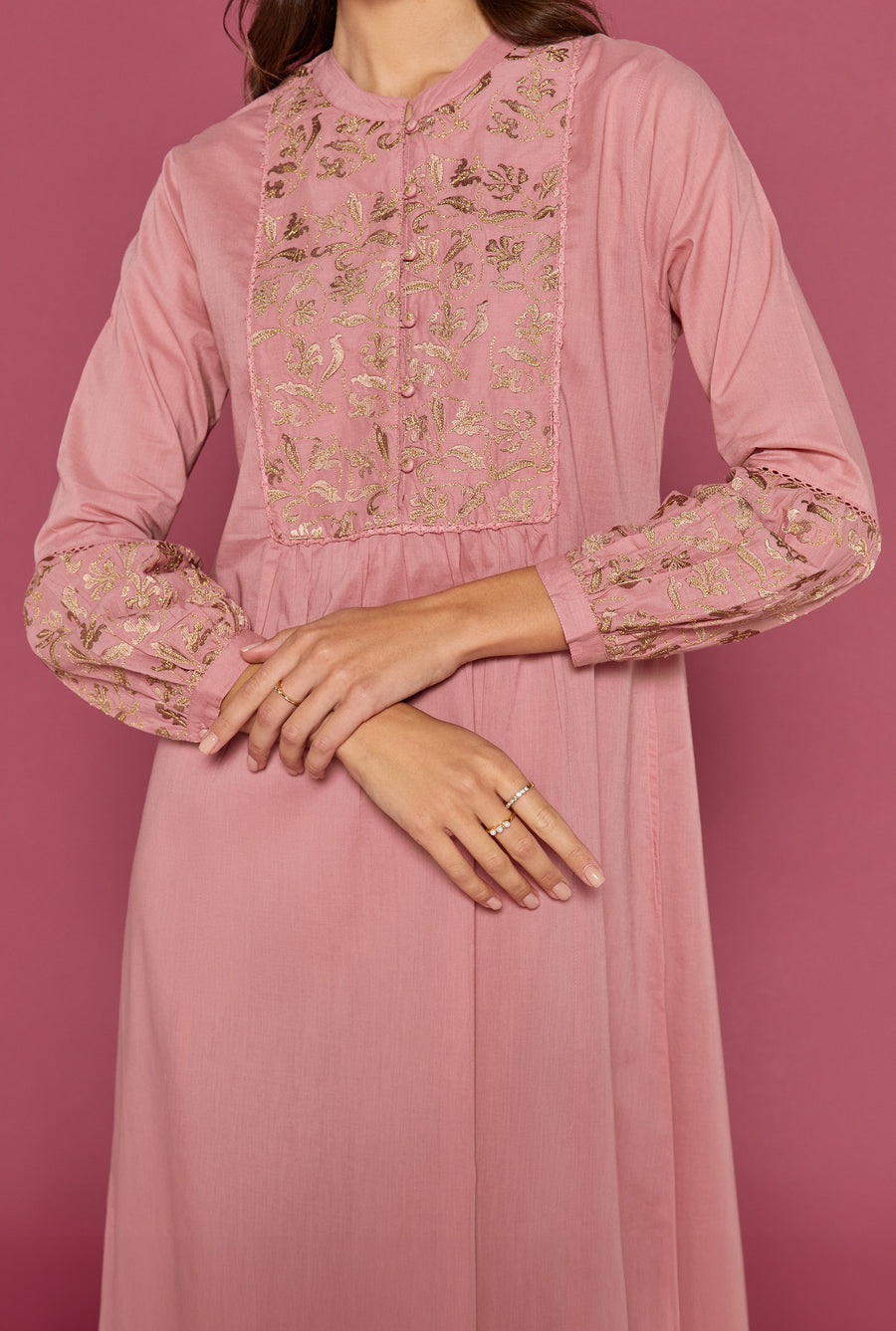 Perdita Rose Blush Kaftan