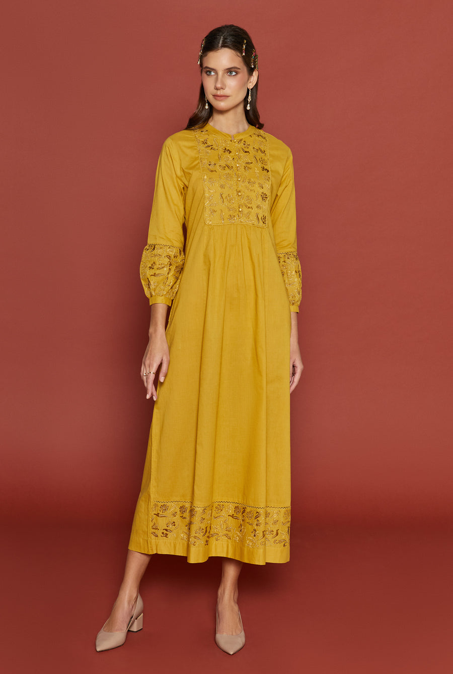 Perdita Ochre Kaftan