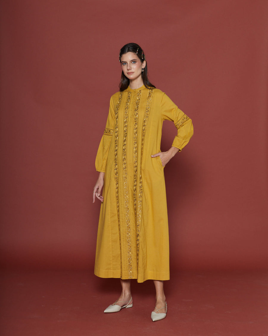 Beatrice Ochre Kaftan