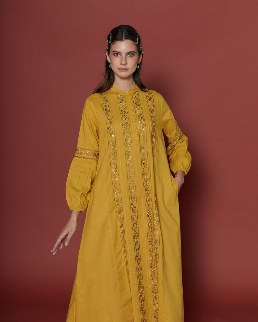 Beatrice Ochre Kaftan