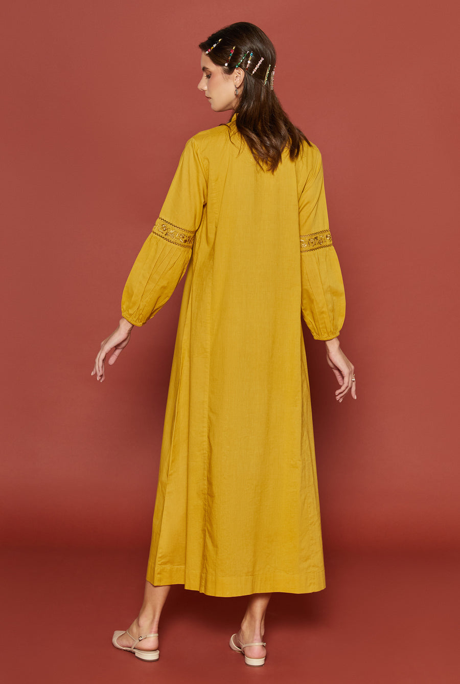 Beatrice Ochre Kaftan