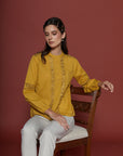 Beatrice Ochre Blouse